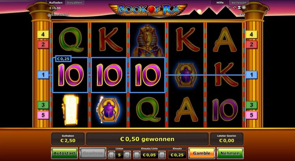 Book of Ra - früher der beliebteste Slot in Online Casinos