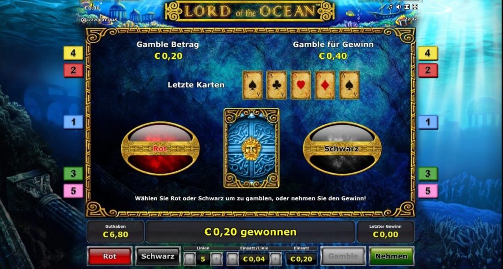 Gamble Funktion bei Lord of the Ocean