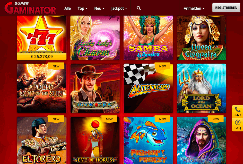 Beliebte Slotgames bei Supergaminator