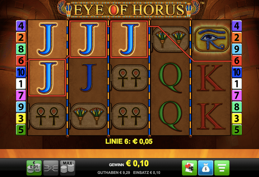Eye of Horus Gewinn