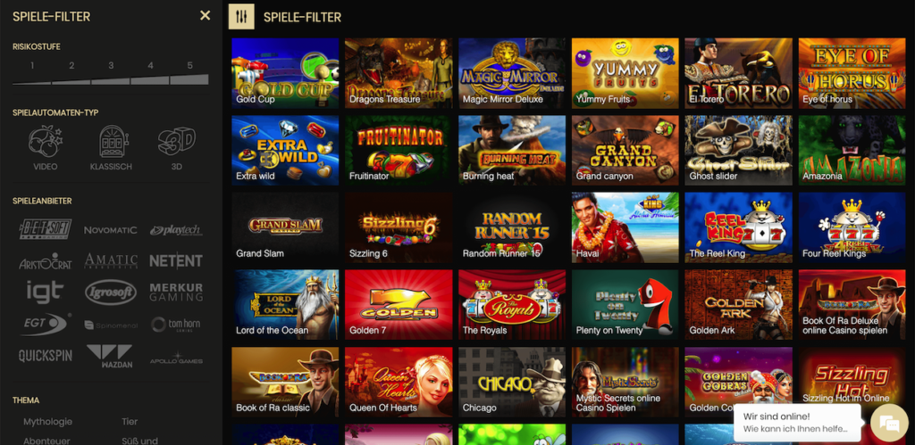 Slots Überblick im 4 Crowns Casino