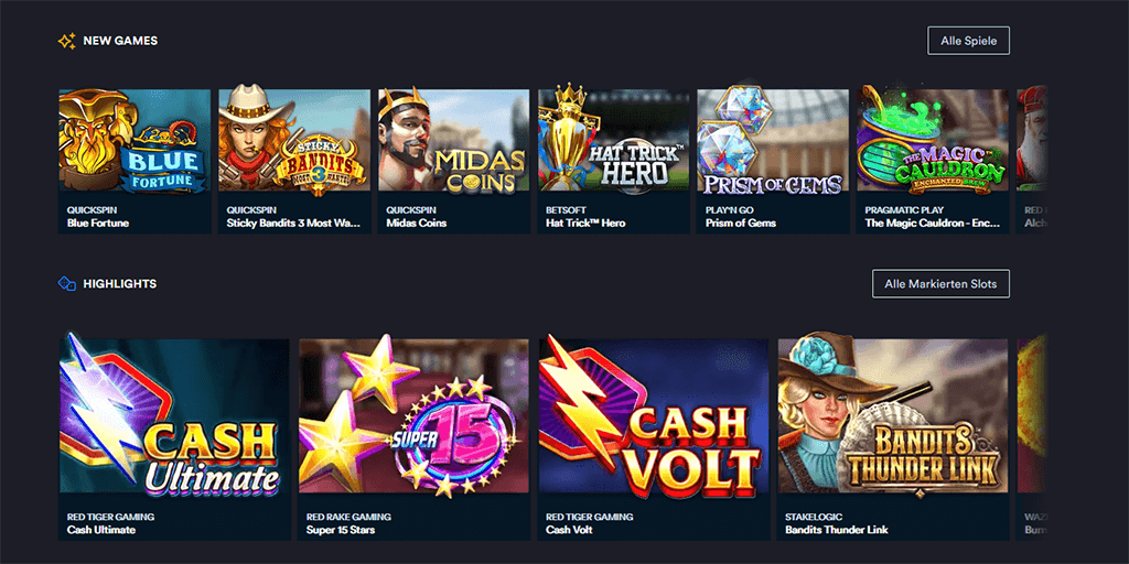Spiele im Slotsmillion Casino