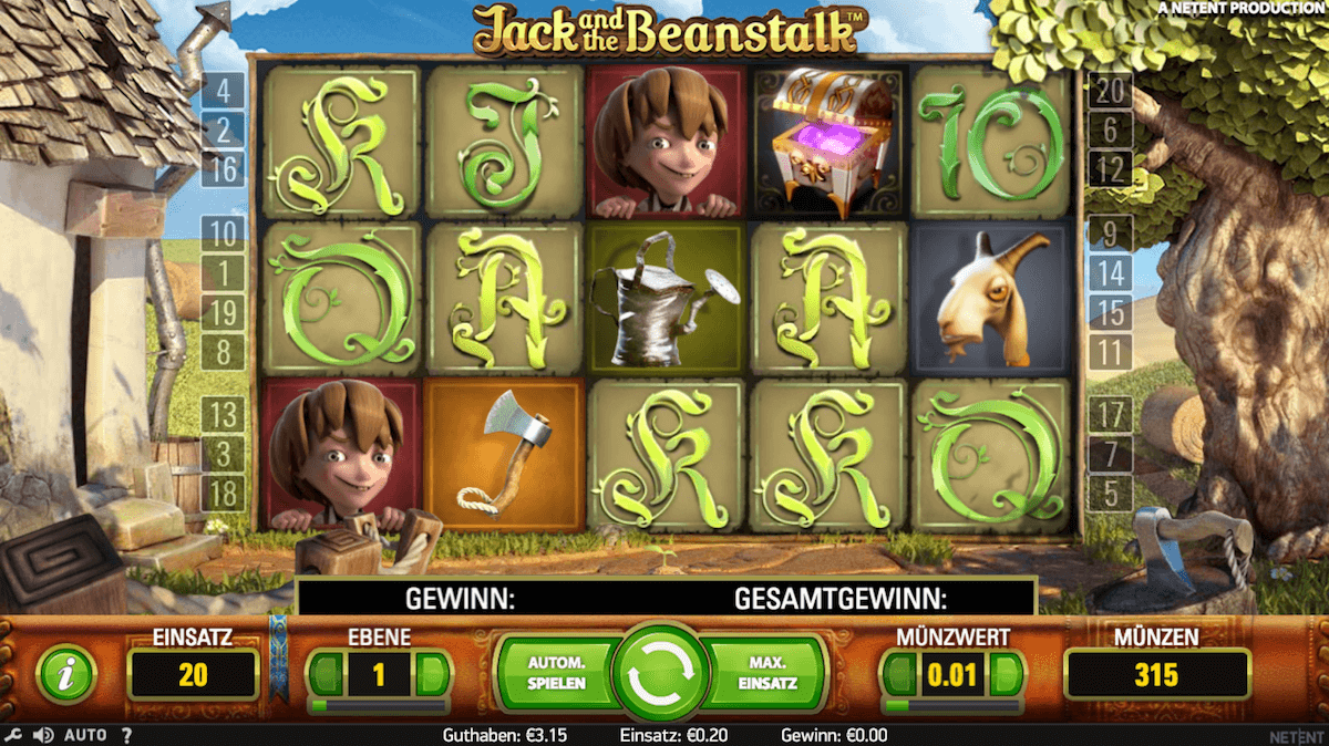 Spielautomaten Jack and the beanstalk