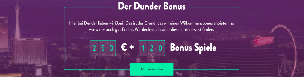 Dunder Casino Bonus