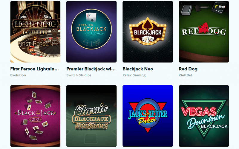Casinospiele bei Lucky Days