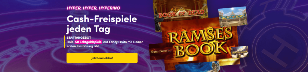 Willkommensbonus bei Hyperino