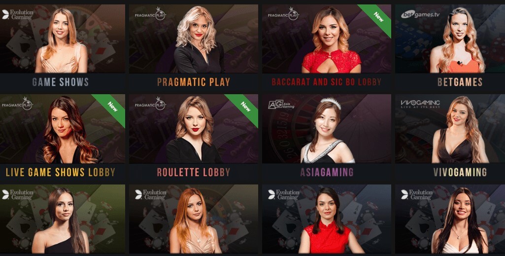 Live Casinos im Horus Casino