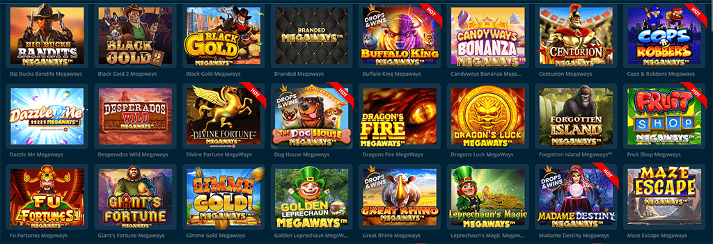Megaways Spiele im Platincasino