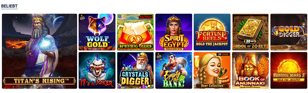 Das Spieleangebot bei 20Bet