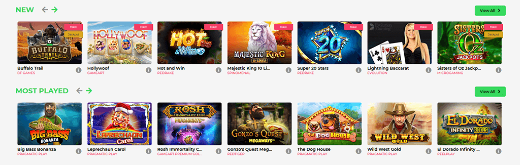 Spieleazswahl im Fortunepanda Casino