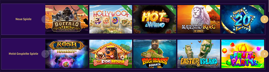 Das Spieleangebot im Haz Casino