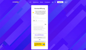 Hyperino Accounterstellung