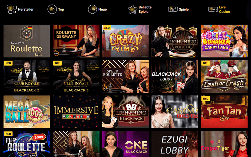 Live Spiele im Zet Casino