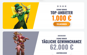 Turniere & Aktionen bei OhMySpins
