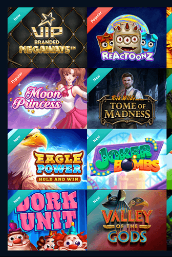 Das Spieleangebot bei Viggoslots