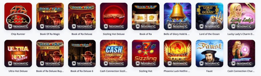 Novomatic Slots im Vulkan Vegas Casio